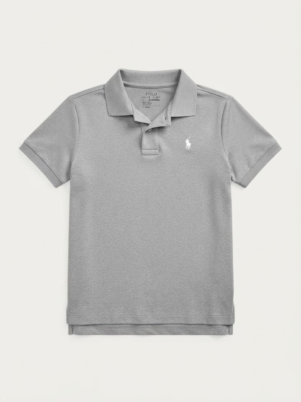 Polo Ralph Lauren Gray Performance Polo Shirt Boys Size 5 Casual Classic Basic